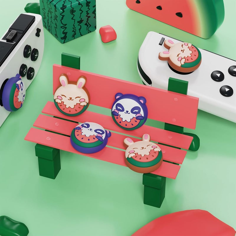 playvital Joystick Caps for Nintendo Switch, Thumbstick for Switch Lite, Analog Cover for OLED Joycon Thumb Grip Caps for Switch & Lite & OLED - Melon Sweeties Duo - Image 3